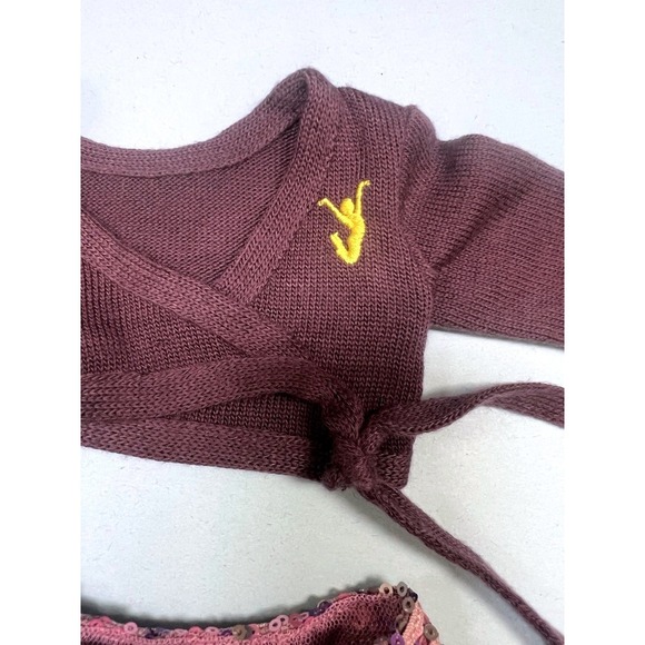 American‎ Girl Doll Lot Isabelle Shirt Purple Dance Outfit Skirt Wrap Leotard - Picture 2 of 16